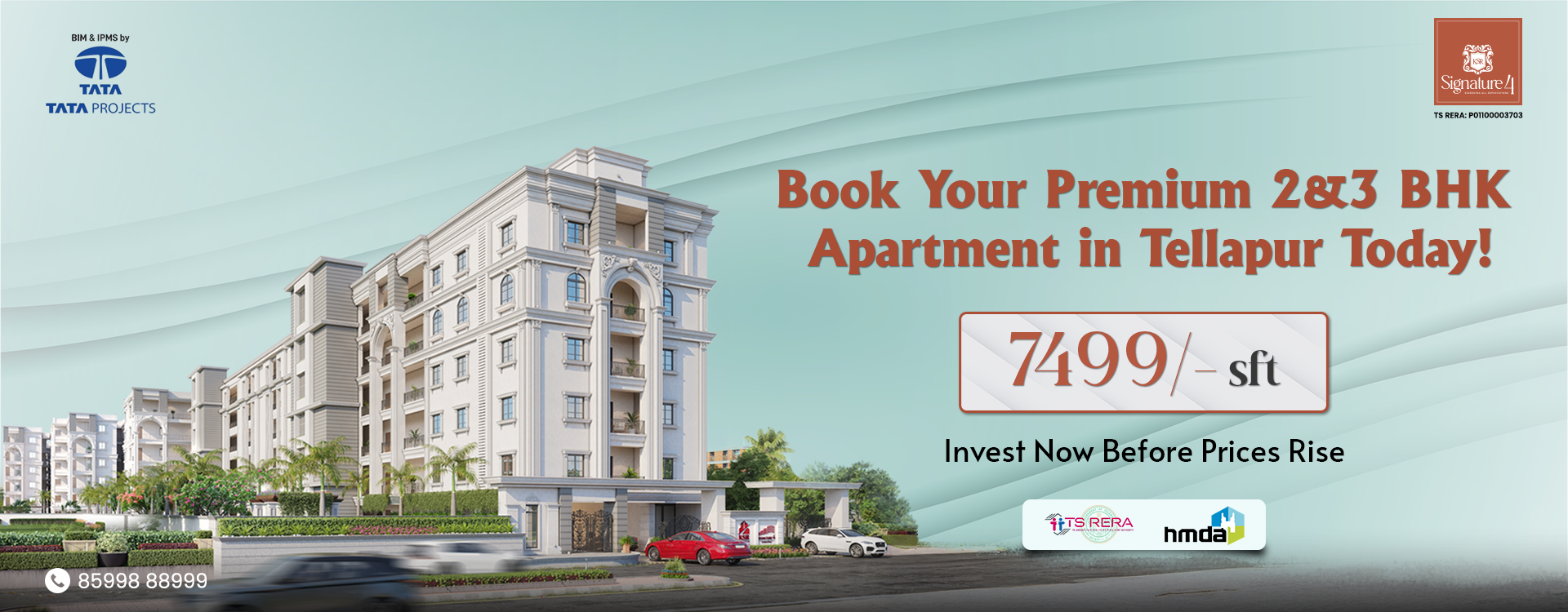 2 & 3 BHK Flats for sale in Tellapur